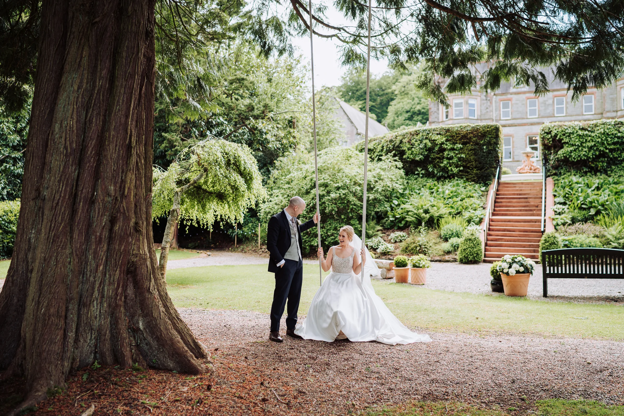 Bride groom swing magheramorne